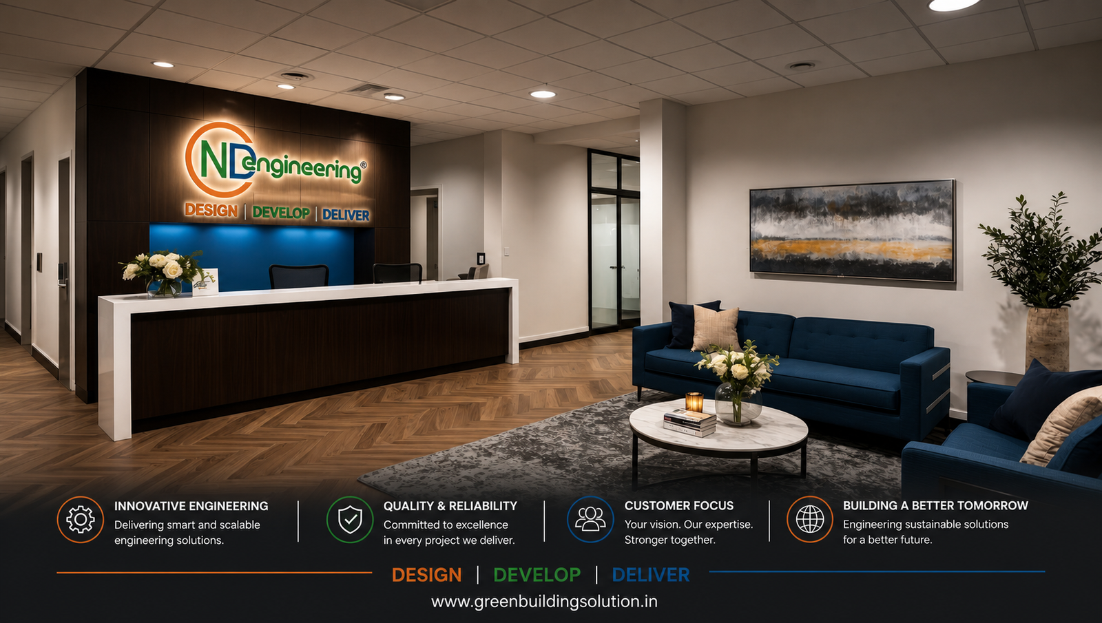 Office interior design in Kolkata by CND Engineering